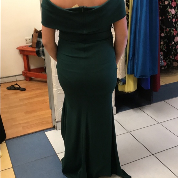 Forest Green Formal Dress - Picture 4 of 4